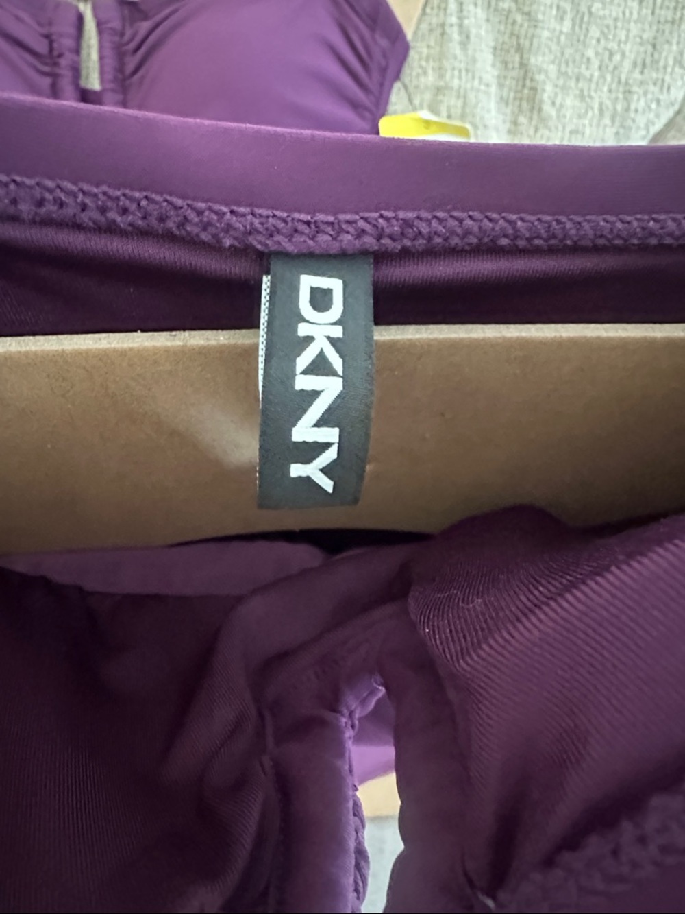 NWT DKNY Purple Ruched One-Piece Swimsuit Size Small,Large - Picture 6 of 8